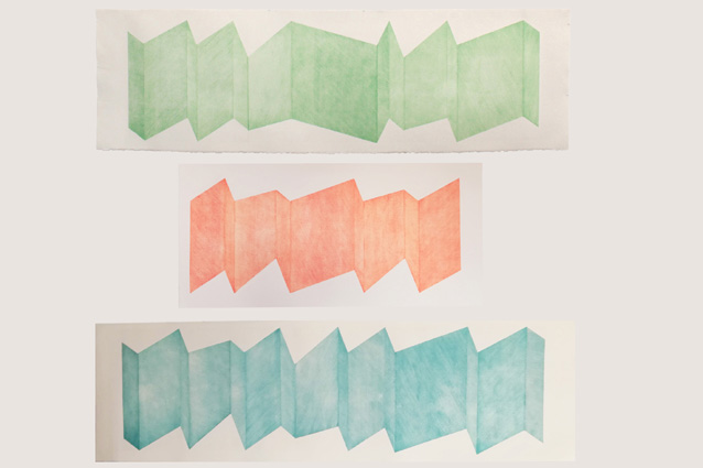 3 trabalhos, Água forte sobre papel, 195x58cm, 130x65cm; 195x58cm, Lisboa 2019